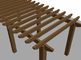 Pergola di alluminio 3M Modern Wood Pergola di resistenza UV WPC a prova d'umidità